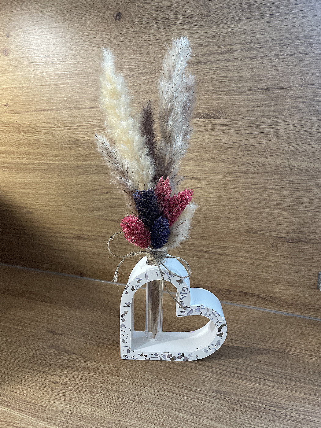 Herzvase mit Pailletten
